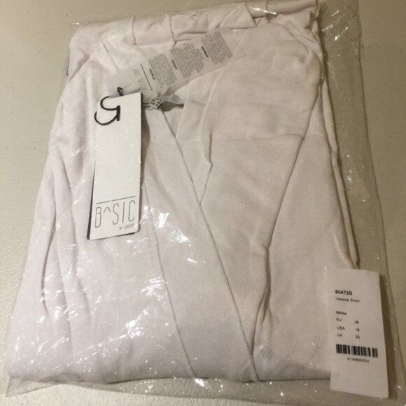 Yest Yessica Woman's Short Cardigan Sweater White 80472B Size 16 - Picture 2 of 5